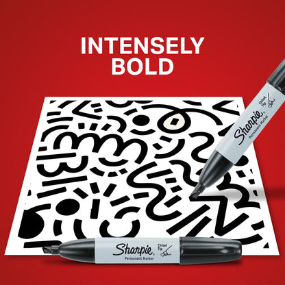 Sharpie Chisel 4pk Blk