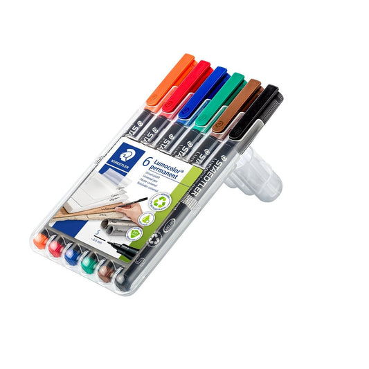 Staedtler 313 WP6 Staedtler Marker,Perm,Lumo,Sfn,6col