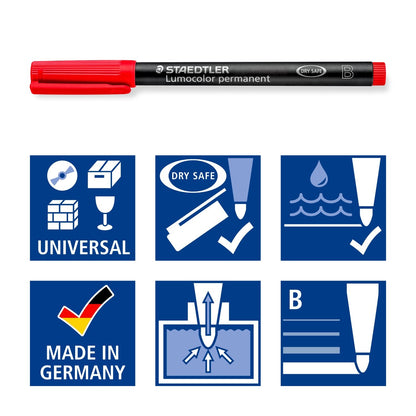 Staedtler 314 WP8 Staedtler Marker,Perm,Lumo,Brd,8col