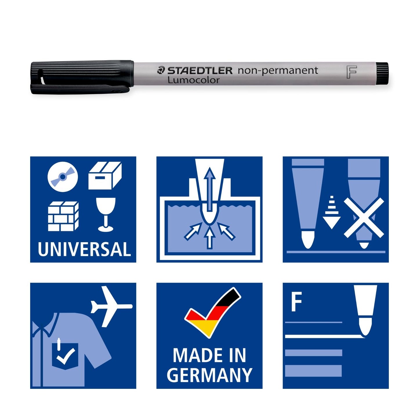 Staedtler 316-9 Staedtler Marker,Nonperm,Lumocolor,Bk