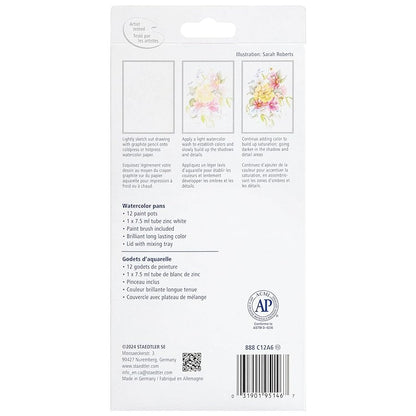 Staedtler 888 C12A6 Staedtler Paints,Watercolor,12pk