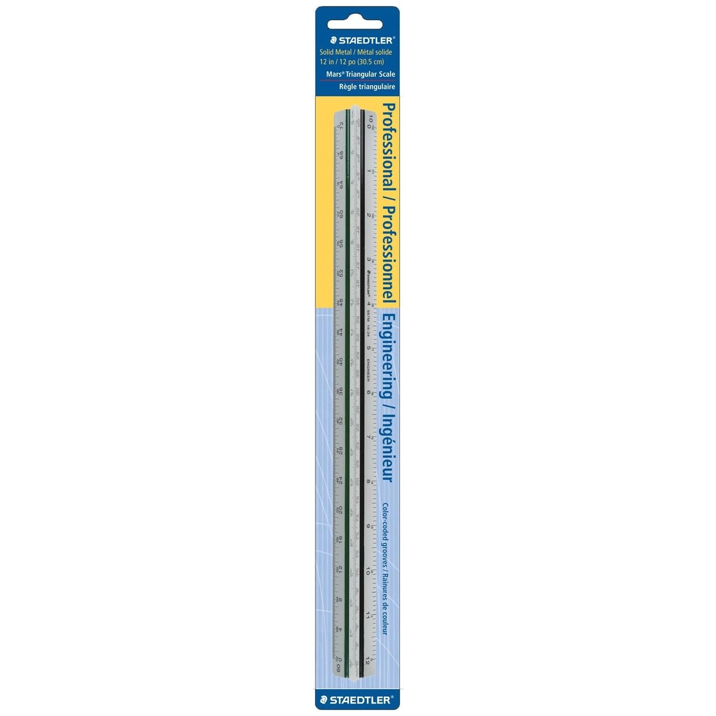 Staedtler 987M1834BK04 Staedtler Scale,Engin,Triang,Metal