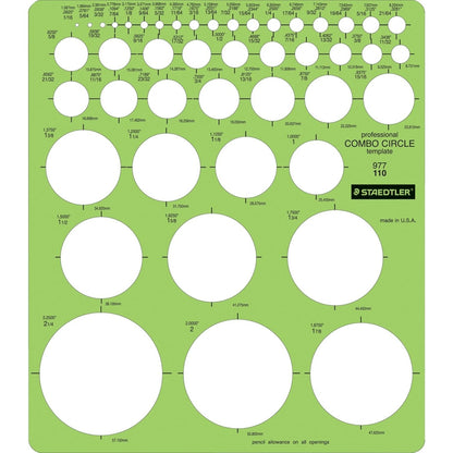 Staedtler 977 110   02 Staedtler Template, Combo Circle