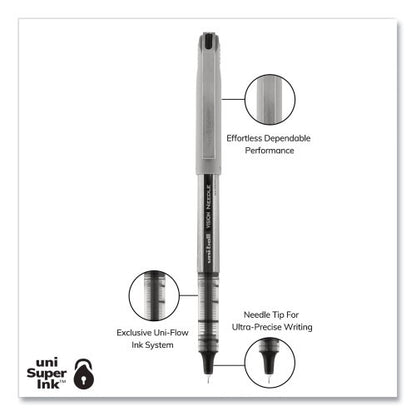 Uni Ball 1734903 Vision Needle Fine Black Roller Ball Pen