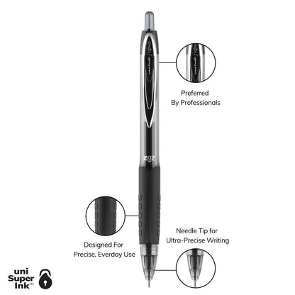 Uni Ball 1736097 207 Needle RT Med Black