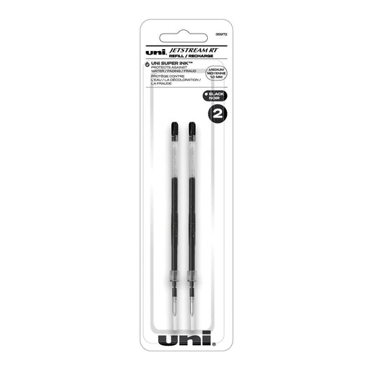 Uni Ball 35972 Jetstream RT Refill Bold Black 2pk