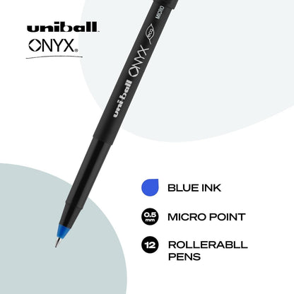Uni Ball 60041 Onyx R/ball Pen, Micro, Blue