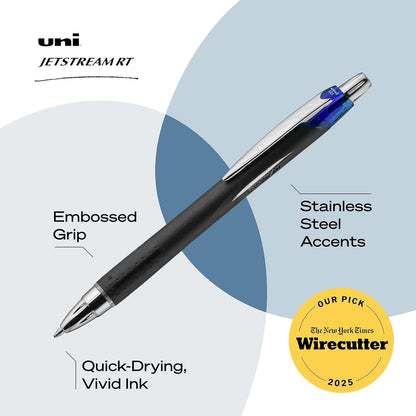 Uni Ball 62153 Jetstream RT Blue Fine Roller Ball Pen