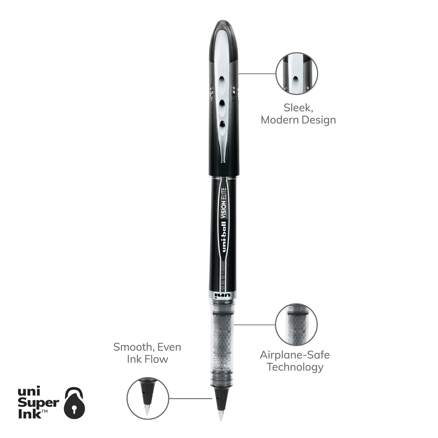 Uni Ball 69000 Vision Elite, Micro, Black