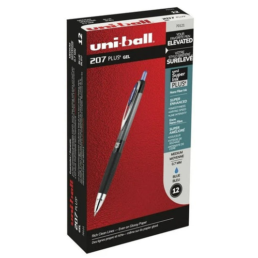 Uni Ball 70121 207 Plus+ 0.7mm Blue Os Dozen
