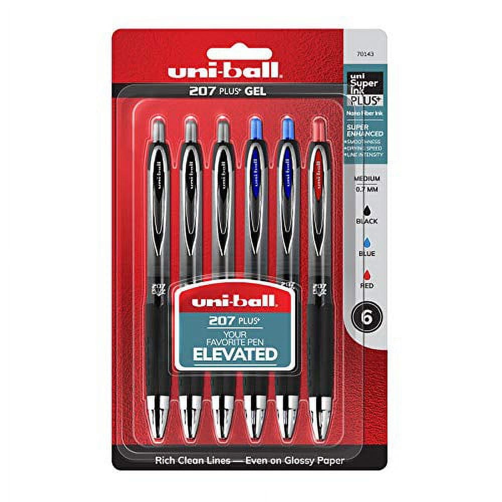 Uni Ball 70143 207 Plus+ 0.7mm Asst 6ct