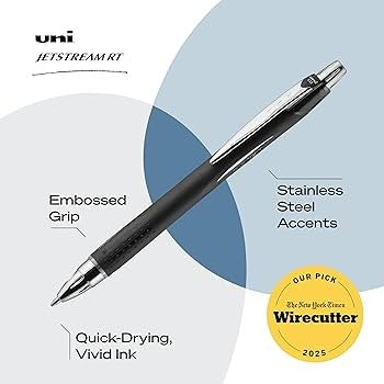 Uni Ball 73832 Jetstream RT Black Bold Roller Ball Pen