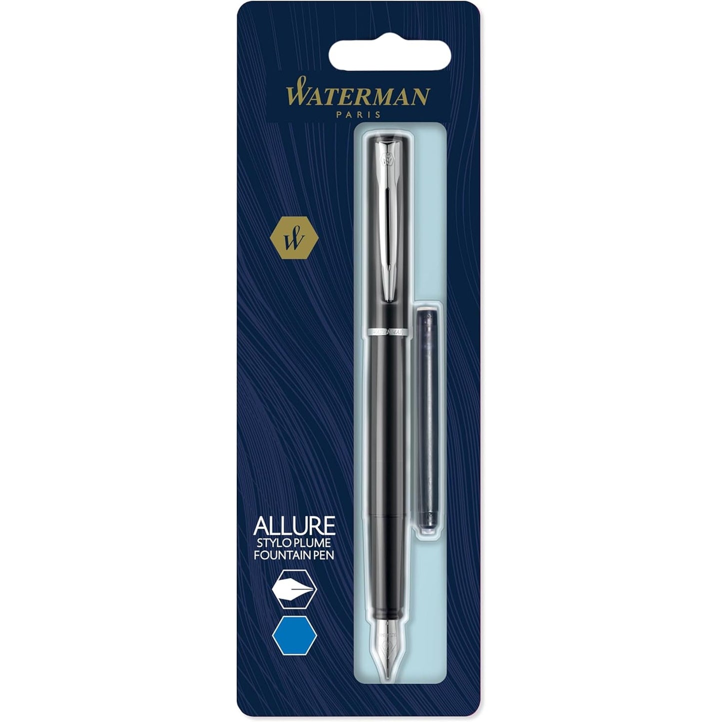 Waterman Graduate Allure Black Fountain Pen F BL1