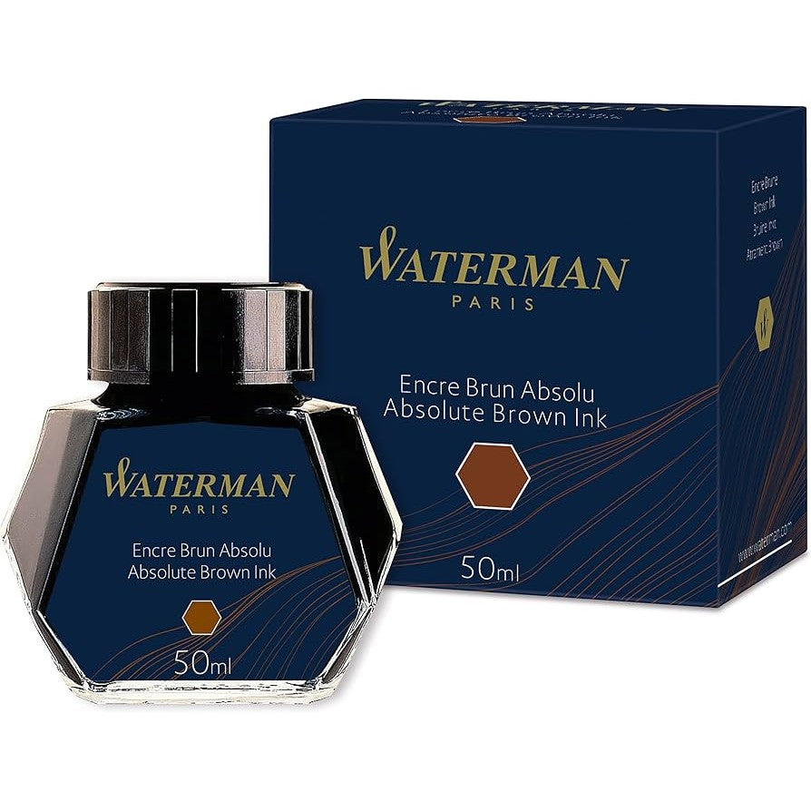 Waterman S0110830 Nostalgia Bottled Ink, Absolute Brown