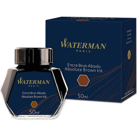 Waterman S0110830 Nostalgia Bottled Ink, Absolute Brown