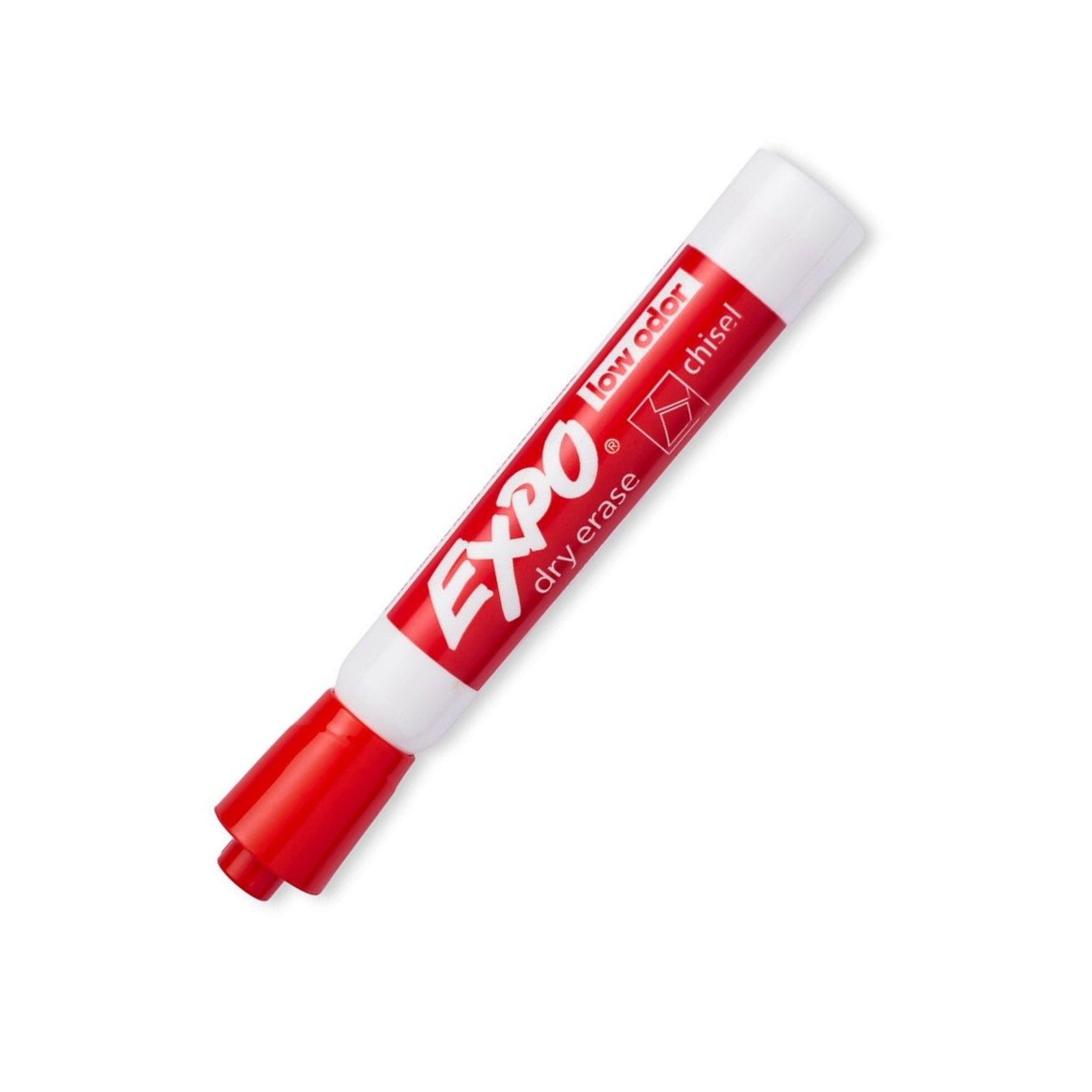 Expo 80002 2 Low Odor Dry Erase Marker, Chisel Tip, Red