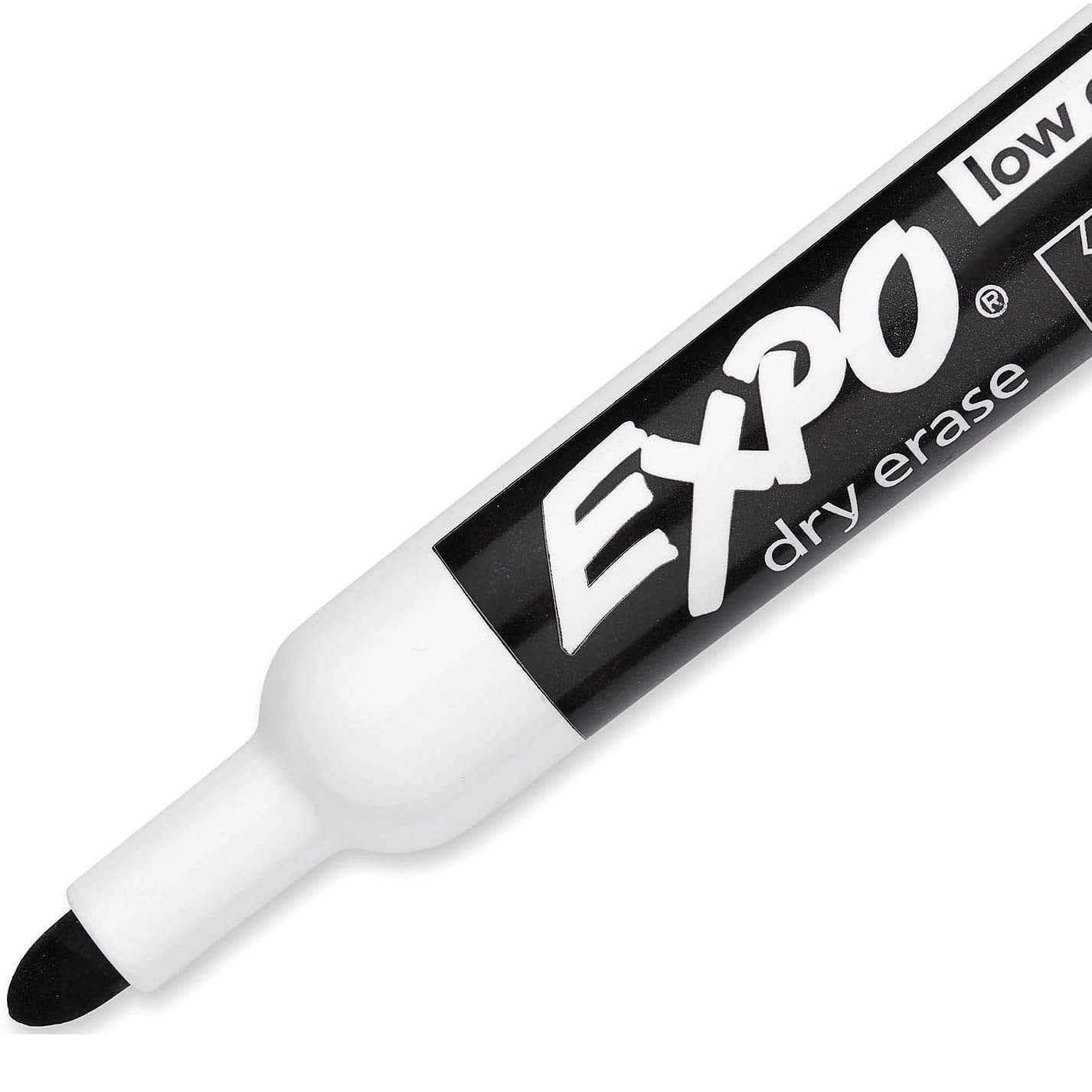 Expo 82001 2 Low Odor Dry Erase Marker, Bullet Tip, Black