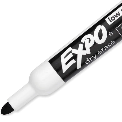 Expo 82001 2 Low Odor Dry Erase Marker, Bullet Tip, Black