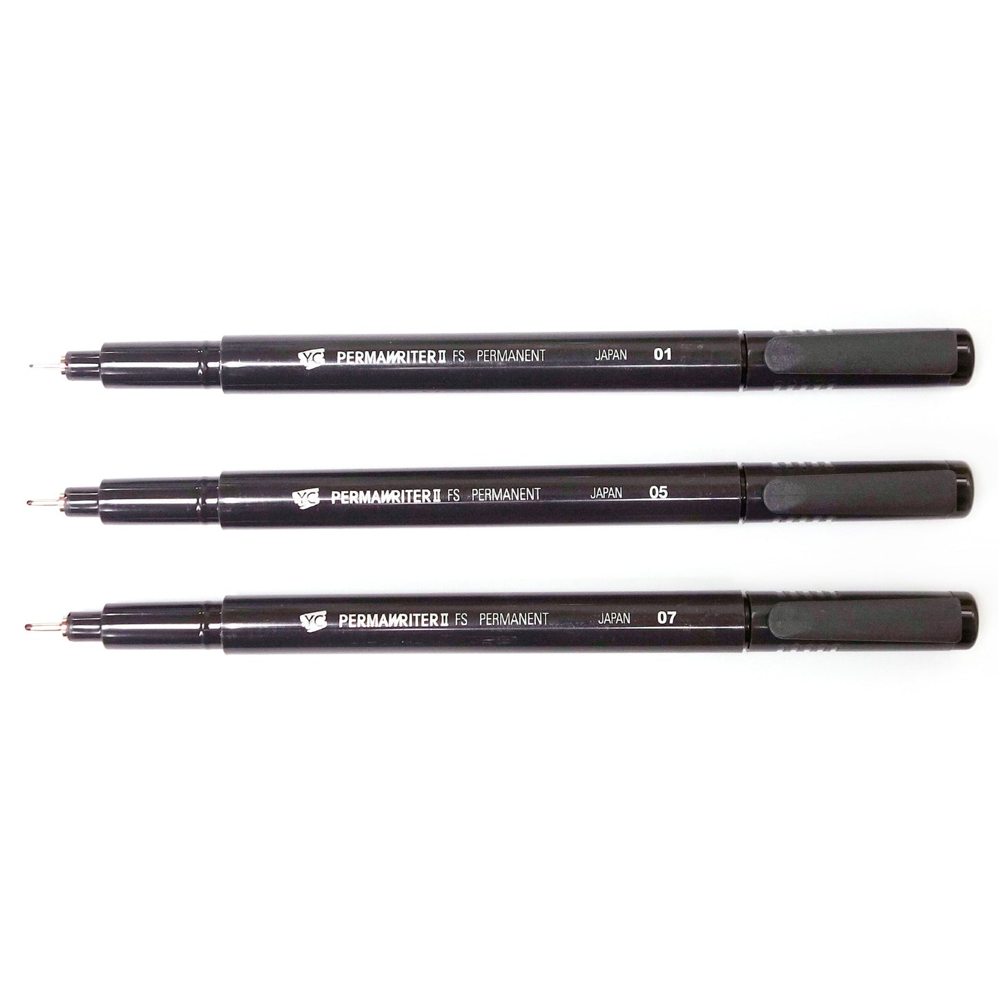 Yasutomo NSP Permawriter Set Black 01, 05, 07 3 Pieces