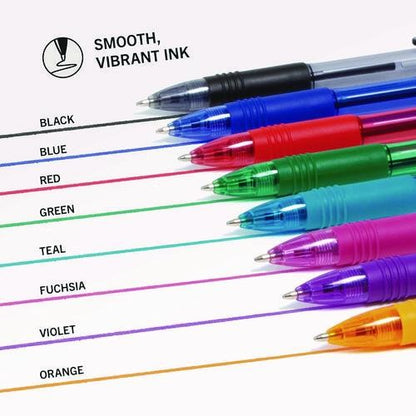Zebra 12223 Z-Grip Retractable Ballpoint 1.0mm Assorted 24pk