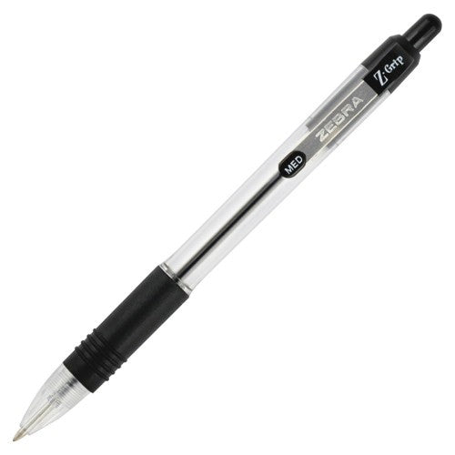 Zebra 22218 Z-Grip Retractable Ballpoint 1.0mm Black 18pk