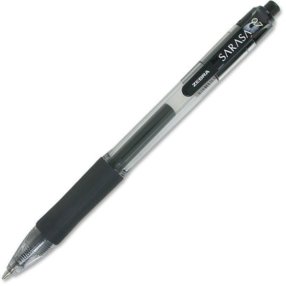 Zebra 46812 Sarasa Gel Retractable RDI 0.7mm Black 2pk