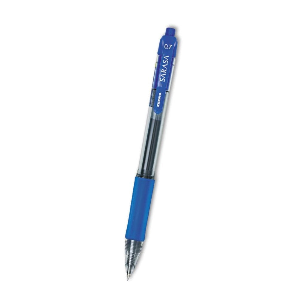 Zebra 46865 Sarasa Retractable Gel Ink Pens, Medium Point 0.7mm, Blue Ink