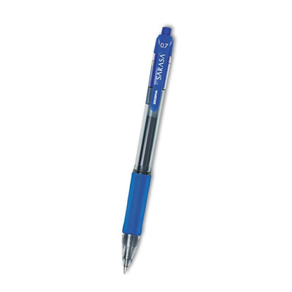 Zebra 46865 Sarasa Retractable Gel Ink Pens, Medium Point 0.7mm, Blue Ink