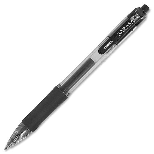 Zebra 46871 Sarasa Gel Retractable RDI 0.7mm Black 10pk