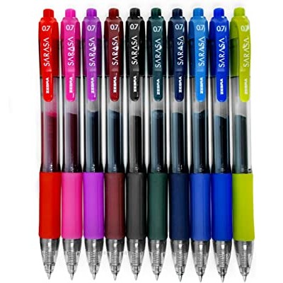 Zebra 99205 Sarasa Gel Retractable RDI 0.7mm Assorted 18pc Cup Display