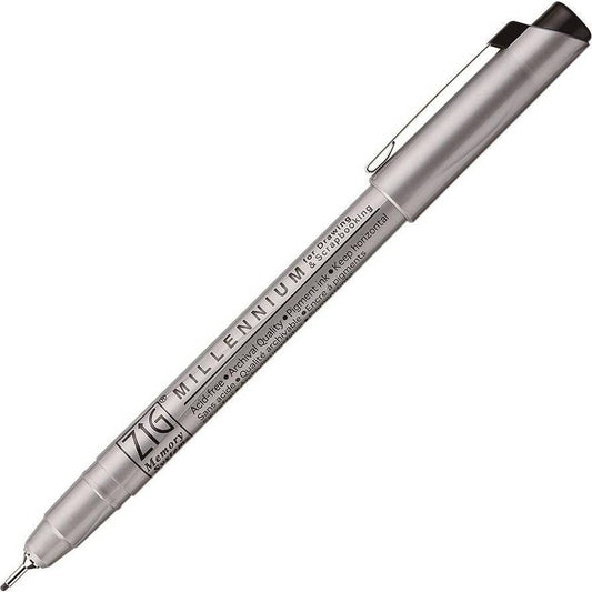 Zig Millennium 08 Marker, Drawing Marker, Black