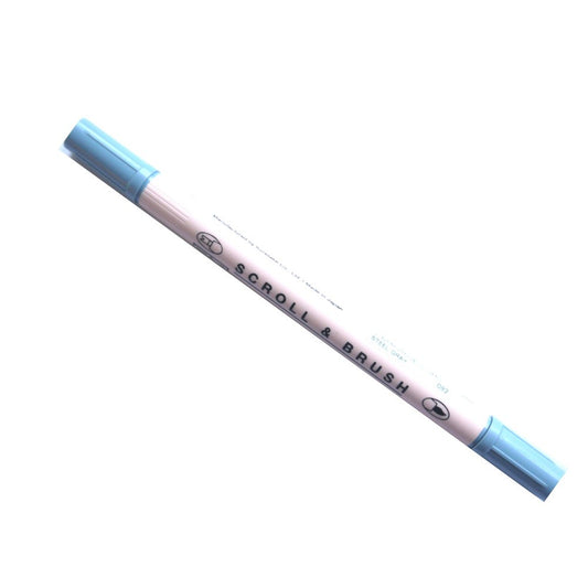 Zig Scroll and Brush Marker, Steel Gray
