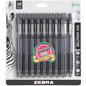 Zebra 22218 Z-Grip Retractable Ballpoint 1.0mm Black 18pk
