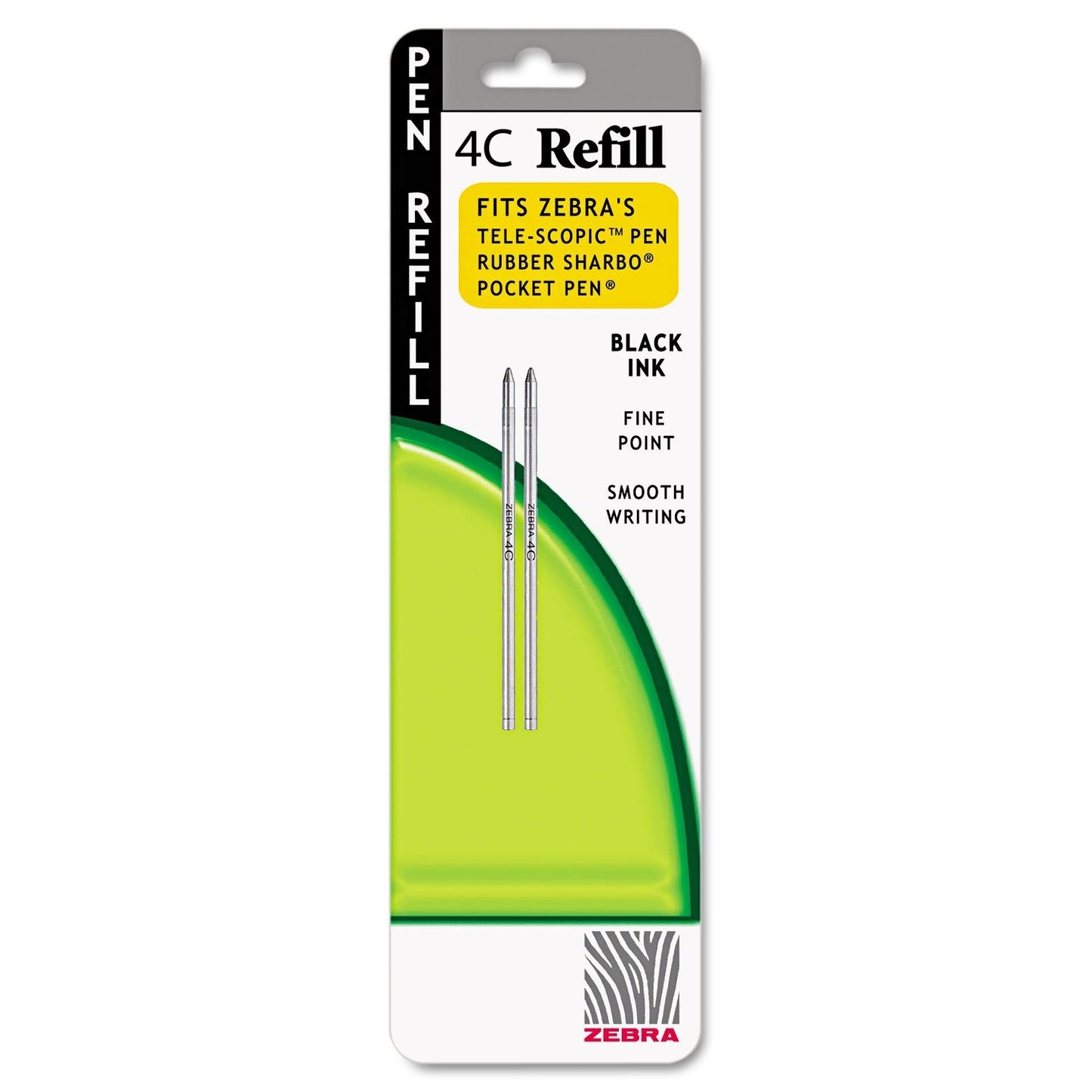 Zebra 85612 4-C Refill 0.7mm Black 2pk