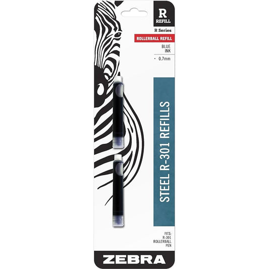 Zebra 87822 R-301 Refill Blue 2pk