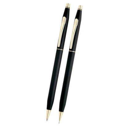 Cross Classic Century® Cross Classic Black with 23KT Gold-Plated Appointments Ballpoint and 0.7mm Pencil Set