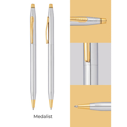 Cross Classic Century® Medalist® Chrome with 23KT Gold-Plated Appointments Ballpoint Pen