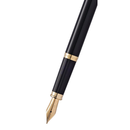 Cross Century® II Black Lacquer with 23KT Gold-Plated Appointments and 23KT Gold-Plated Medium Nib Fountain Pen