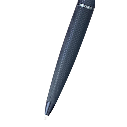 Cross ATX® Dark Blue PVD Etched Diamond Pattern with Polished Dark Blue PVD Appointments Ballpoint Pen