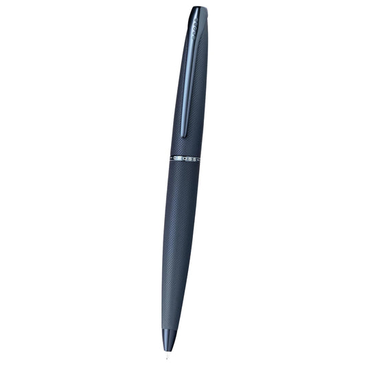 Cross ATX® Dark Blue PVD Etched Diamond Pattern with Polished Dark Blue PVD Appointments Ballpoint Pen
