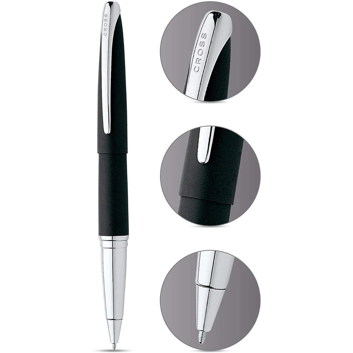 Cross ATX® Basalt Black with Polished Chrome Appointments Selectip Rollerball Pen
