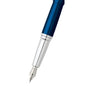 Cross ATX® Translucent Blue Lacquer with Polished Chrome Appointments and Stainless Steel Medium Nib Fountain Pen