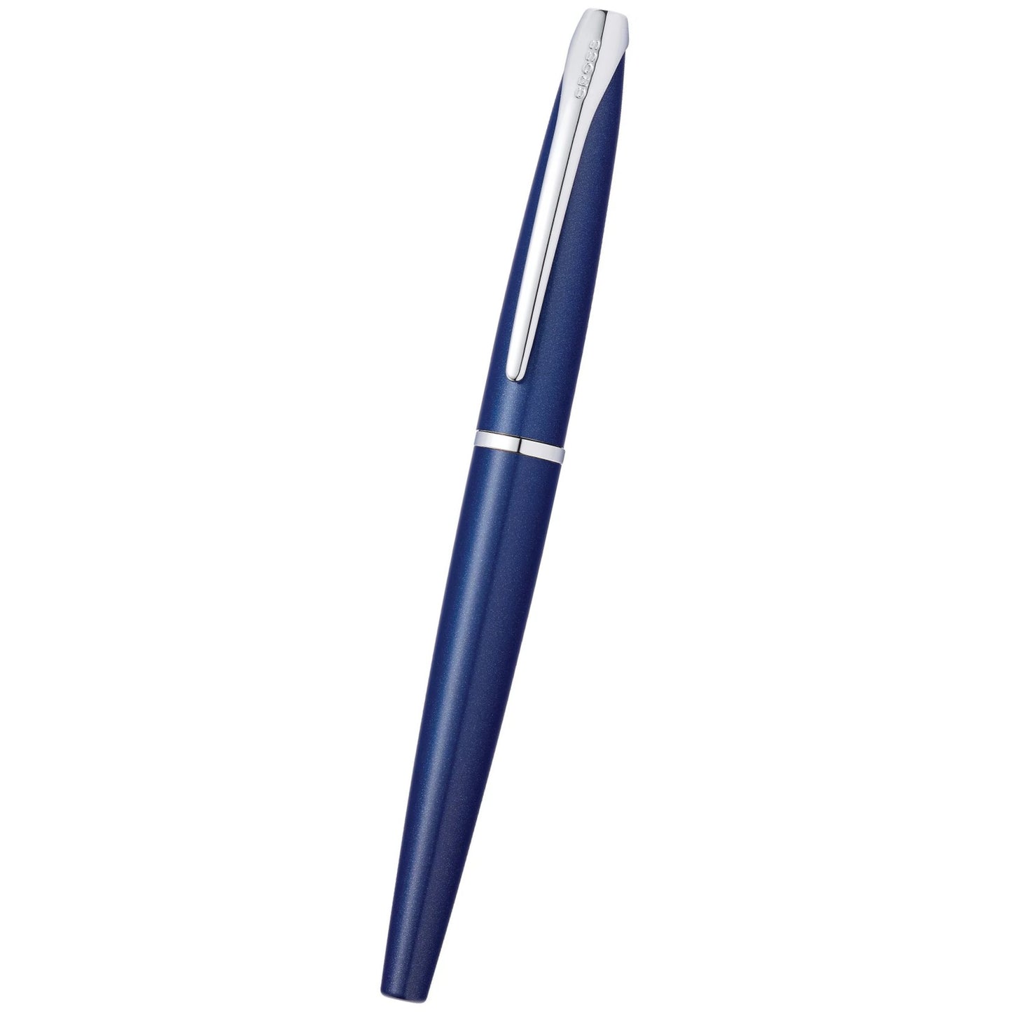 Cross ATX® Translucent Blue Lacquer with Polished Chrome Appointments and Stainless Steel Medium Nib Fountain Pen