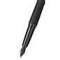 Cross ATX® Brushed Black with Machine-Turned, Diamond-Pattern Engraving with Polished Black PVD Appointments and Polished Black PVD Coated Stainless Steel Fine Nib Fountain Pen