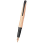 Cross ATX® Brushed Rose Gold with Machine-Turned, Diamond-Pattern Engraving with Polished Black PVD Appointments and Rose Gold PVD Coated Stainless Steel Medium Nib Fountain Pen