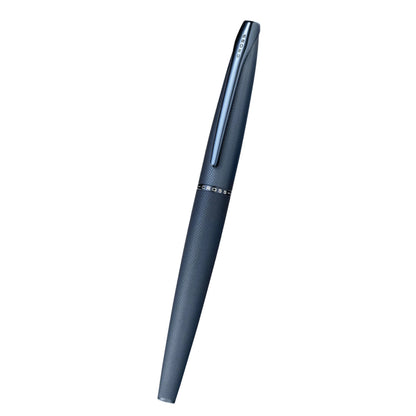 Cross ATX® Dark Blue PVD Etched Diamond Pattern with Polished Dark Blue PVD Appointments and Dark Blue PVD Coated Stainless Steel Fine Nib Fountain Pen