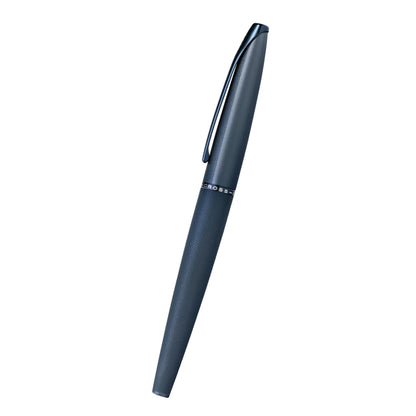Cross ATX® Dark Blue PVD Etched Diamond Pattern with Polished Dark Blue PVD Appointments and Dark Blue PVD Coated Stainless Steel Fine Nib Fountain Pen