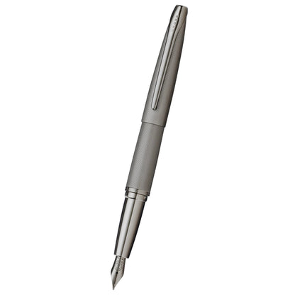 Cross ATX® Titanium Gray PVD Etched Diamond Pattern with Polished Titanium Gray PVD Appointments and Stainless Steel Medium Nib Fountain Pen