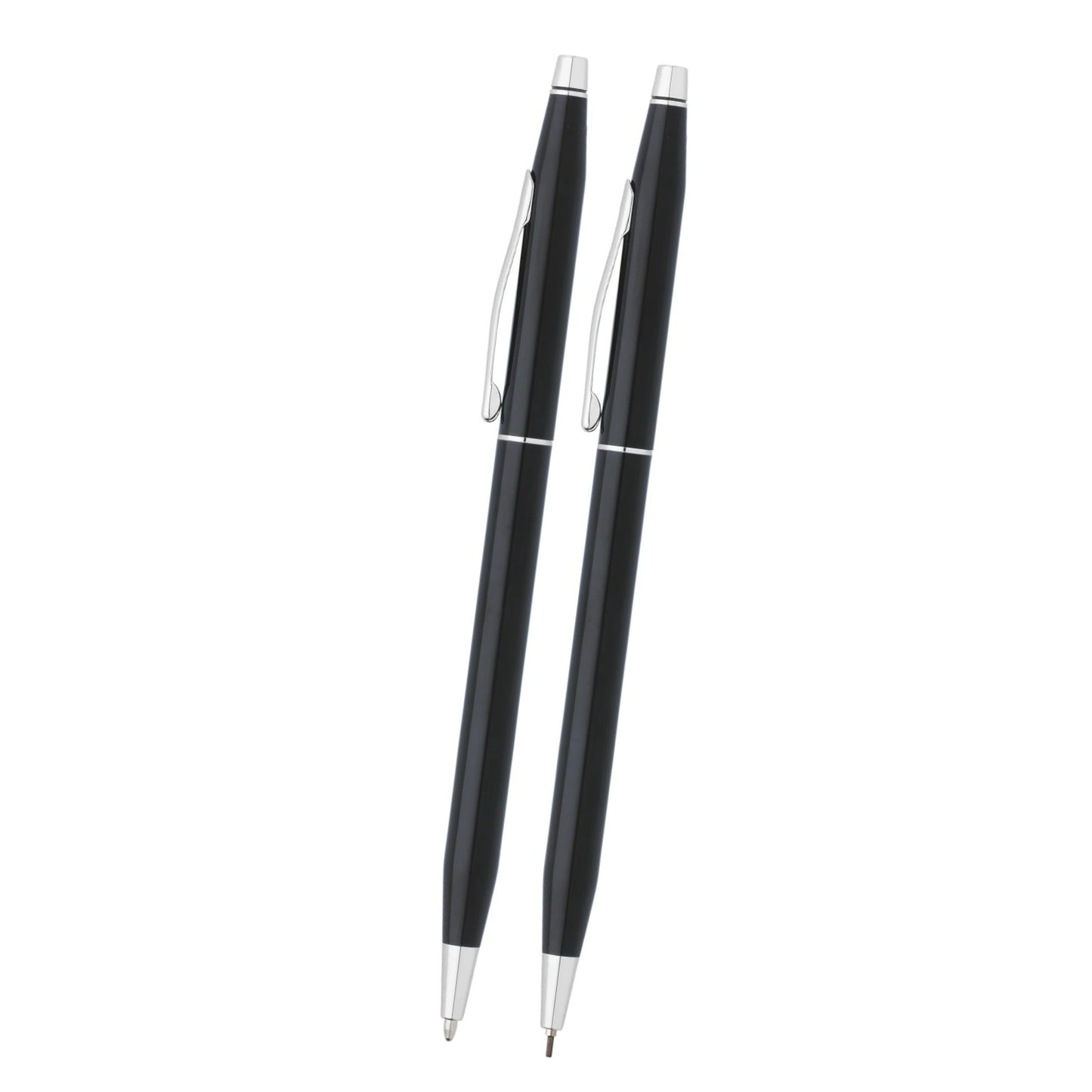 Cross Classic Century® Black Lacquer with Polished Chrome Appointments Ballpoint Pen and 0.7mm Pencil Set
