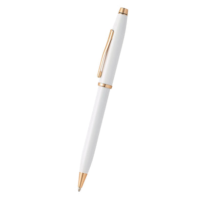 Cross Century® II Pearlescent White Lacquer with Polished Rose Gold PVD Appointments Ballpoint Pen
